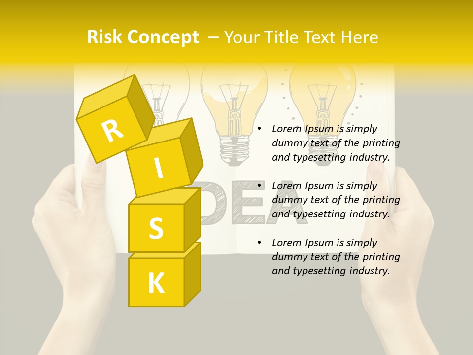 Showing Lamp Page PowerPoint Template