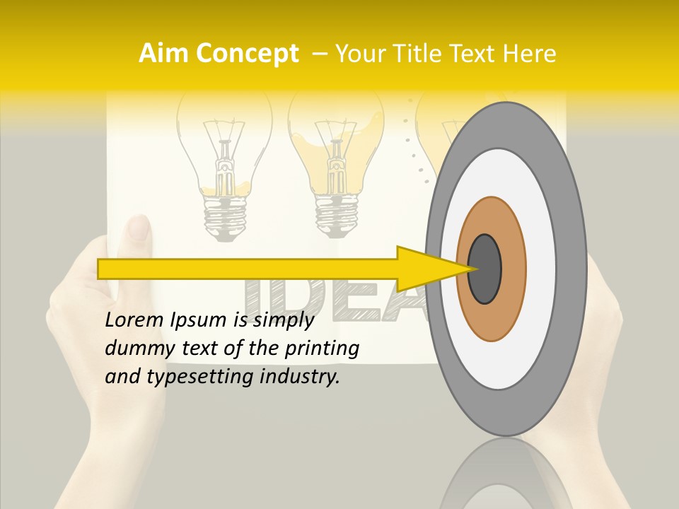 Showing Lamp Page PowerPoint Template