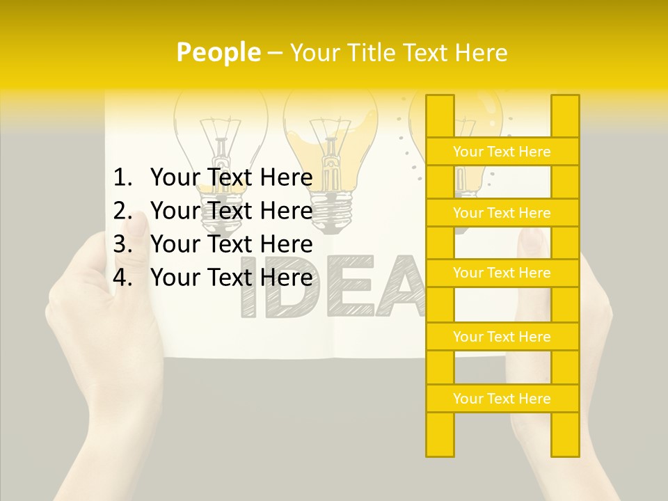 Showing Lamp Page PowerPoint Template