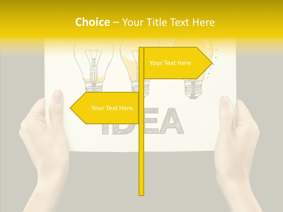 Showing Lamp Page PowerPoint Template