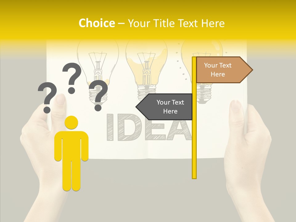 Showing Lamp Page PowerPoint Template