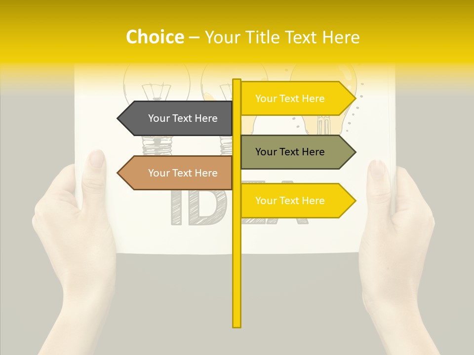 Showing Lamp Page PowerPoint Template