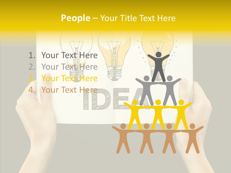 Showing Lamp Page PowerPoint Template