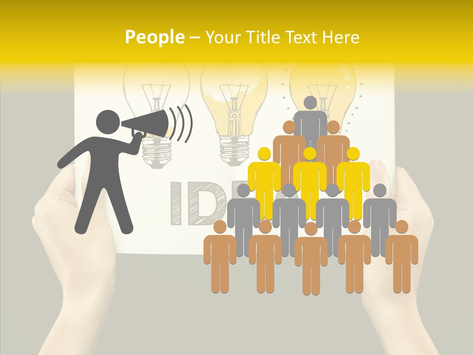 Showing Lamp Page PowerPoint Template