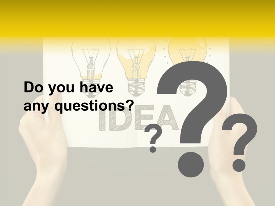 Showing Lamp Page PowerPoint Template