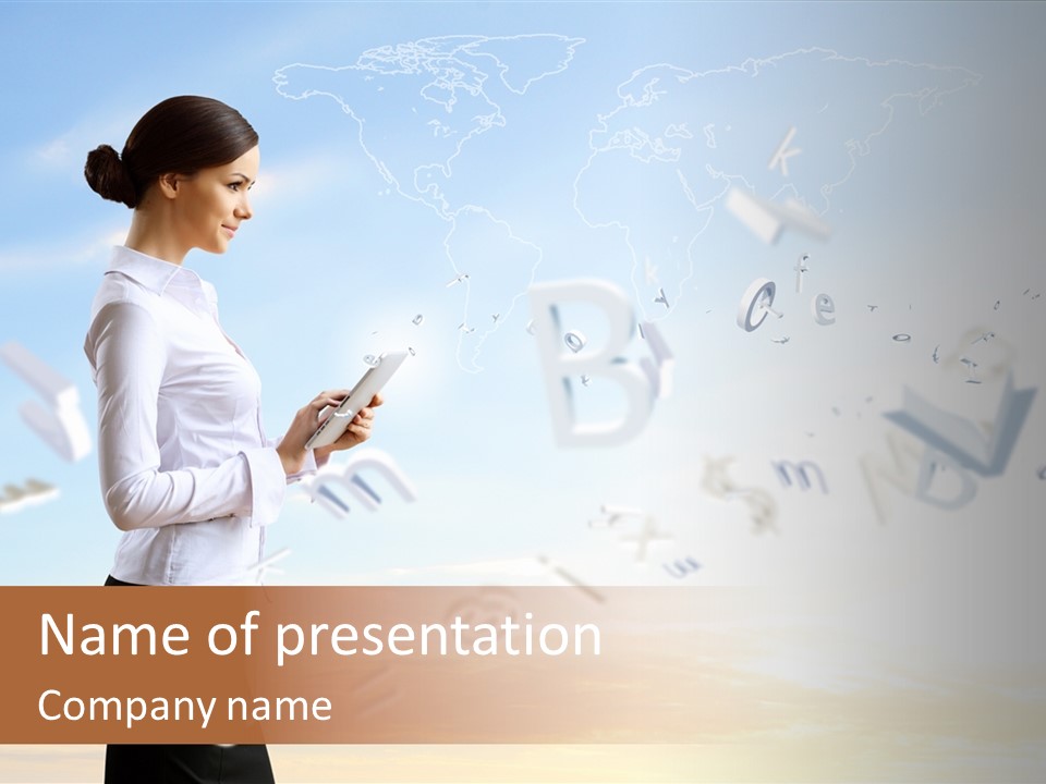 Women Pressing Businessman PowerPoint Template