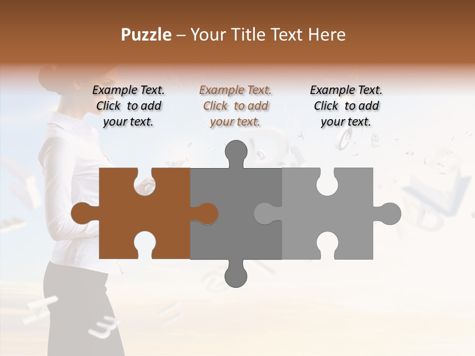 Women Pressing Businessman PowerPoint Template