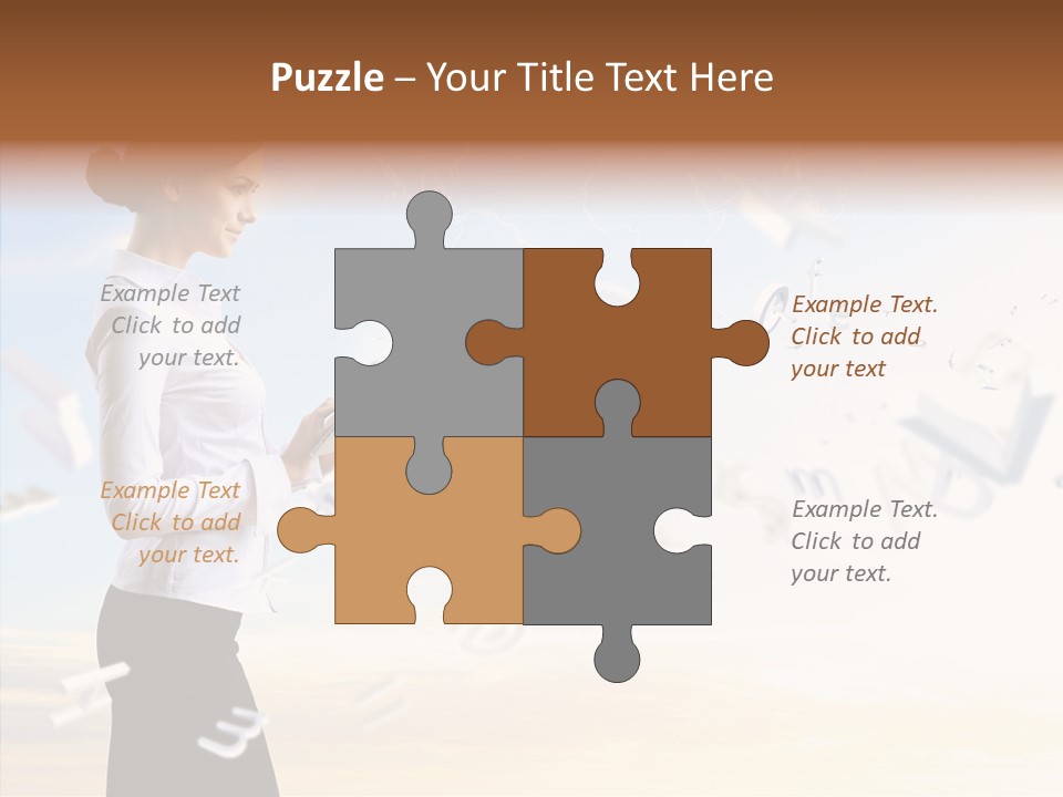 Women Pressing Businessman PowerPoint Template