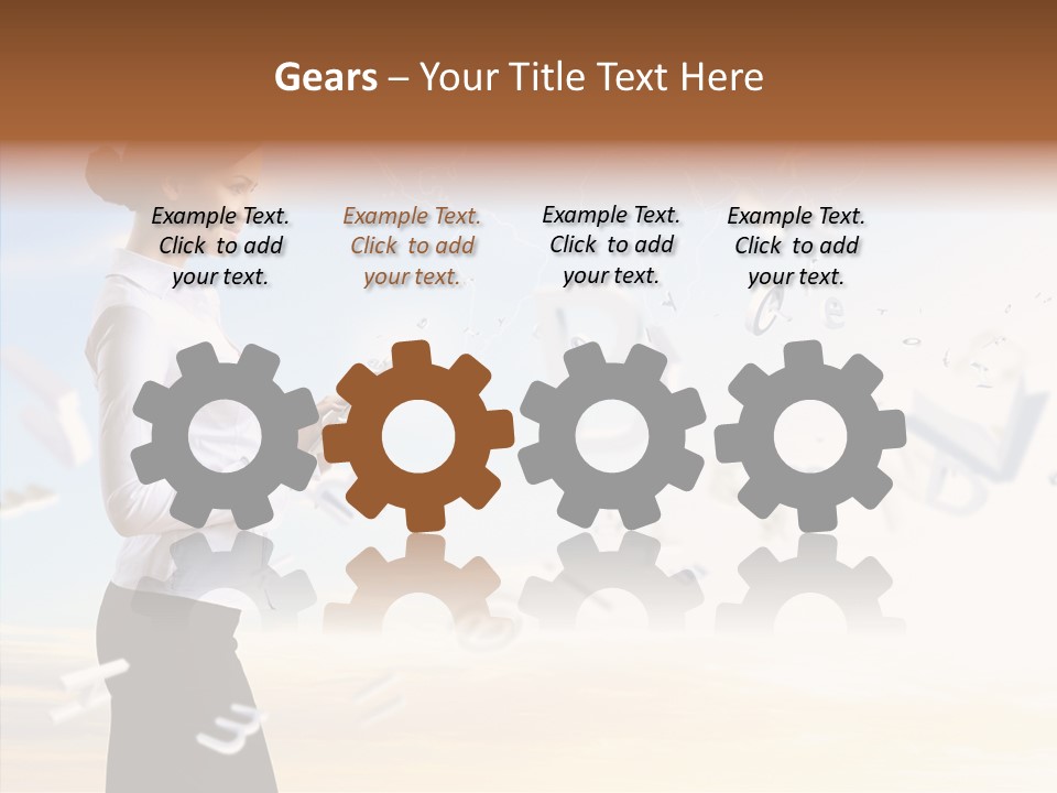 Women Pressing Businessman PowerPoint Template