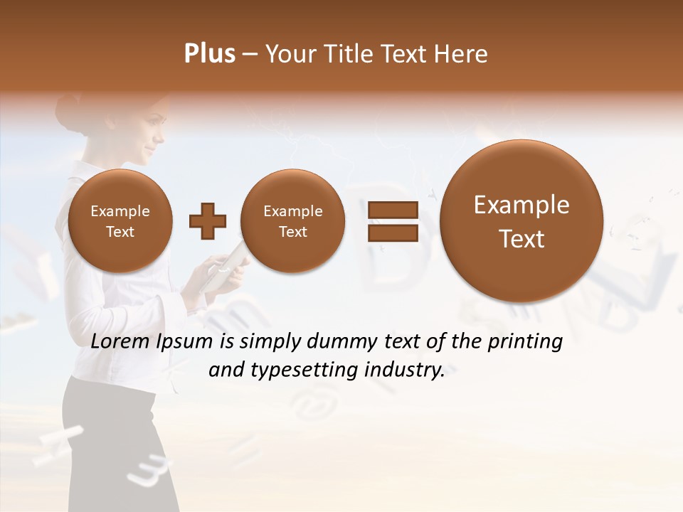Women Pressing Businessman PowerPoint Template