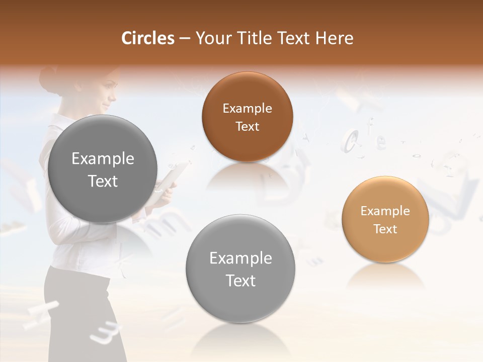 Women Pressing Businessman PowerPoint Template