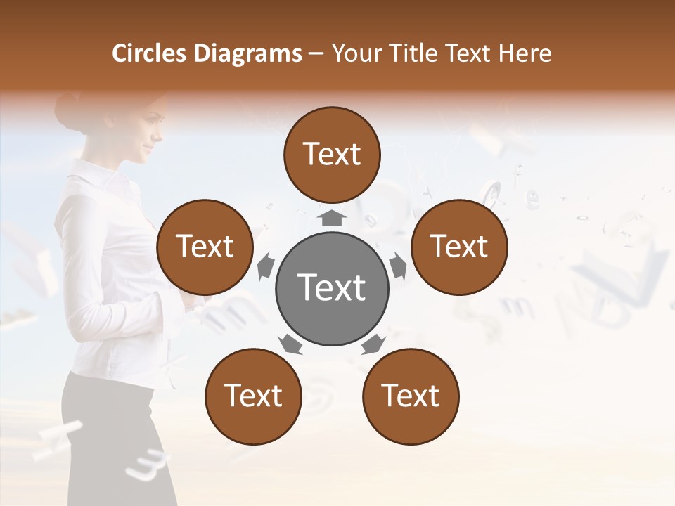 Women Pressing Businessman PowerPoint Template