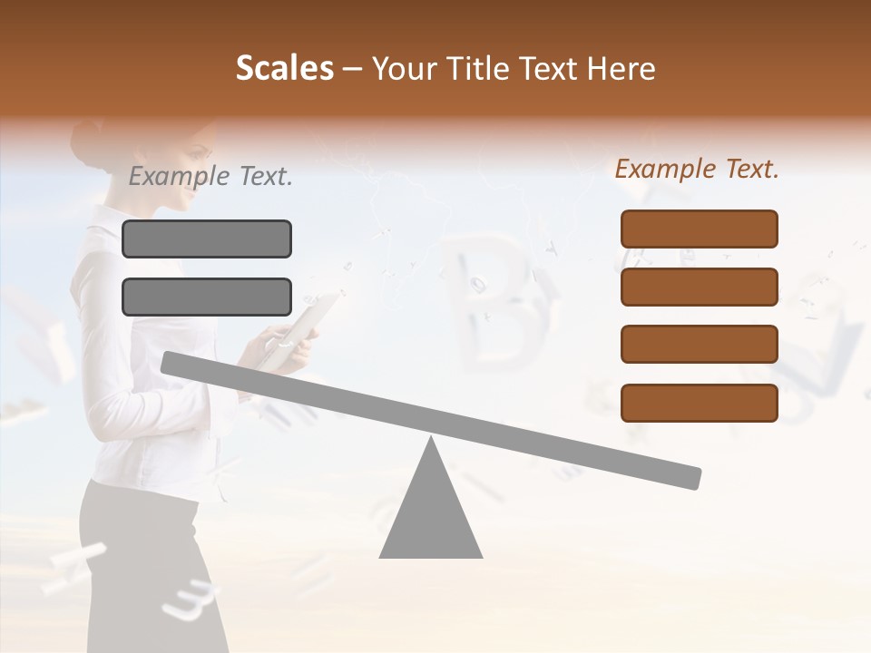 Women Pressing Businessman PowerPoint Template