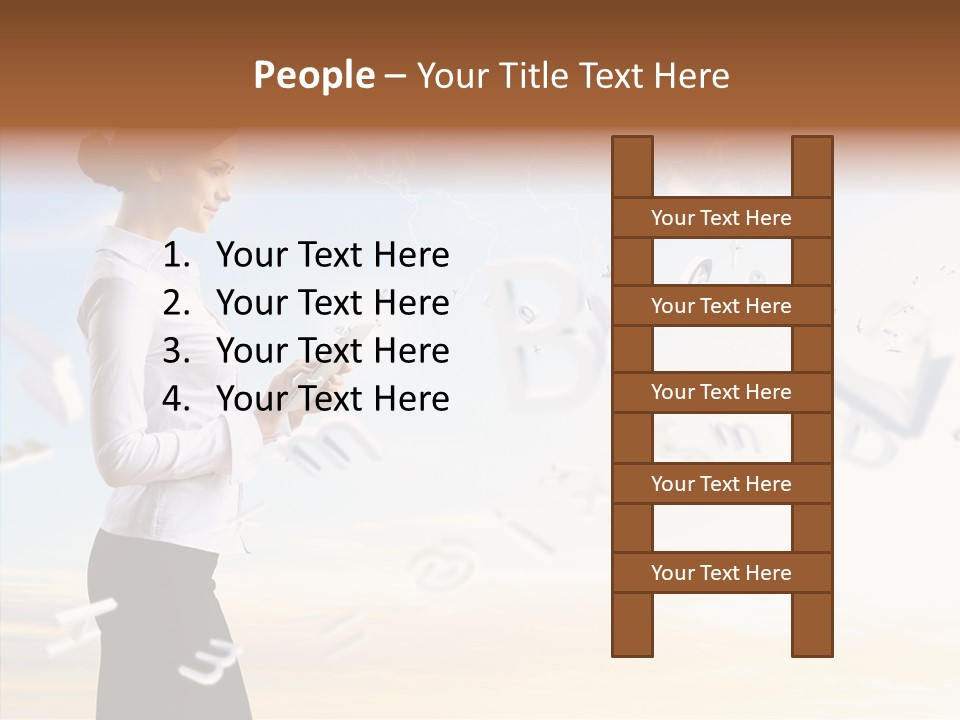 Women Pressing Businessman PowerPoint Template