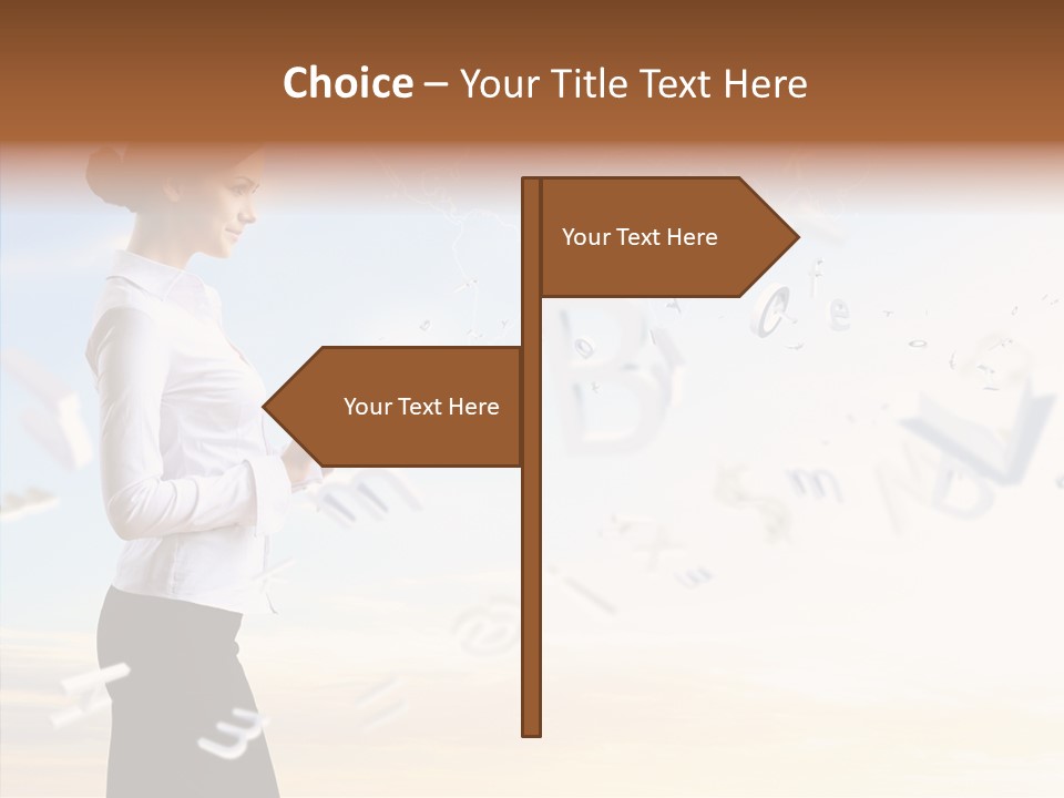 Women Pressing Businessman PowerPoint Template