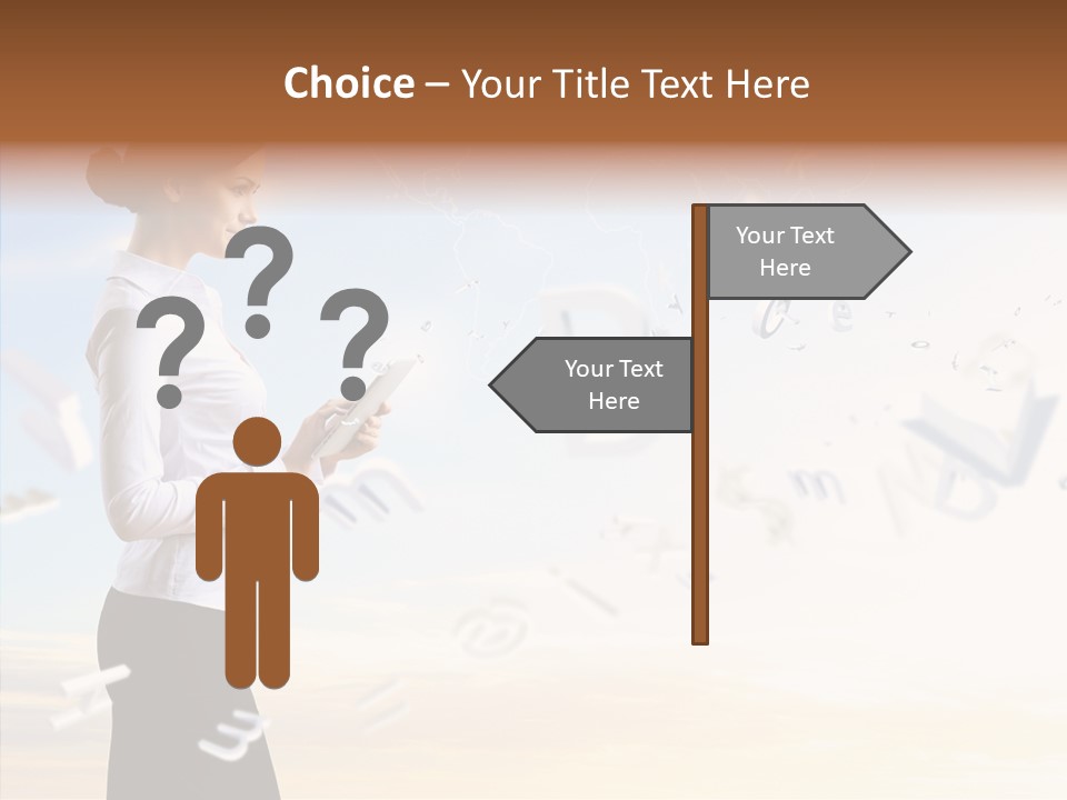 Women Pressing Businessman PowerPoint Template