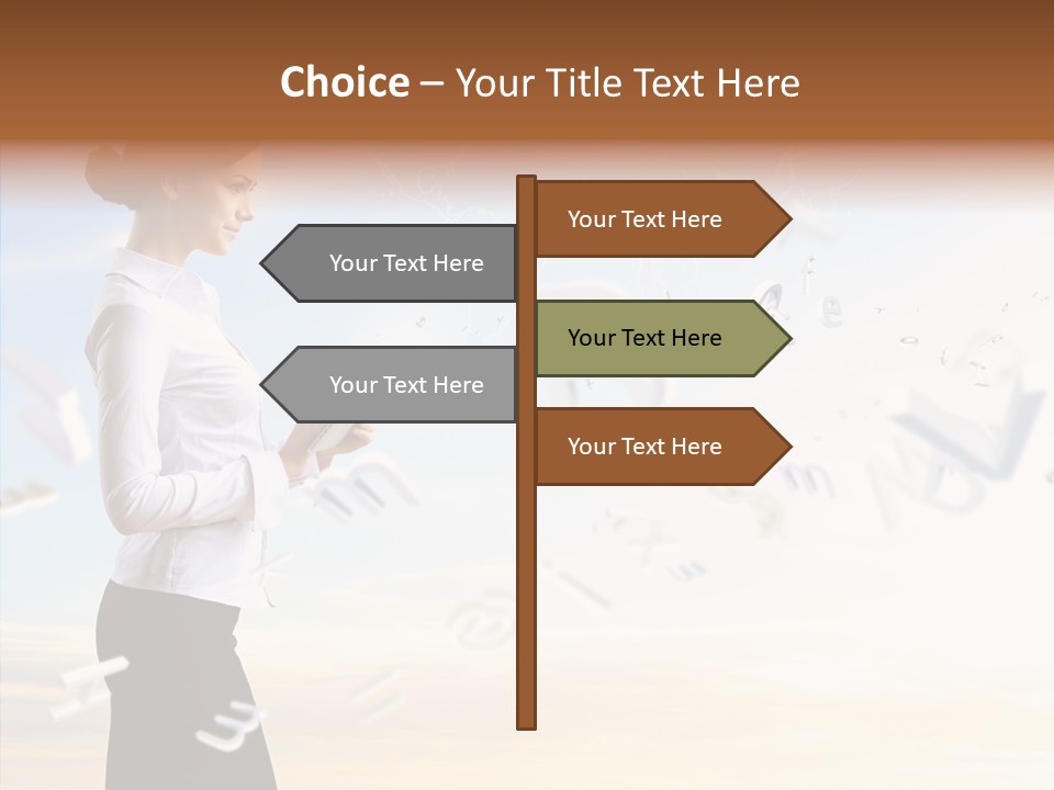 Women Pressing Businessman PowerPoint Template