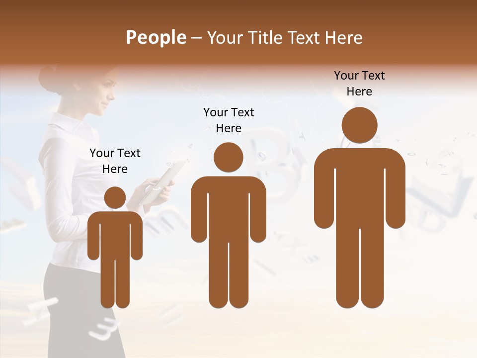 Women Pressing Businessman PowerPoint Template