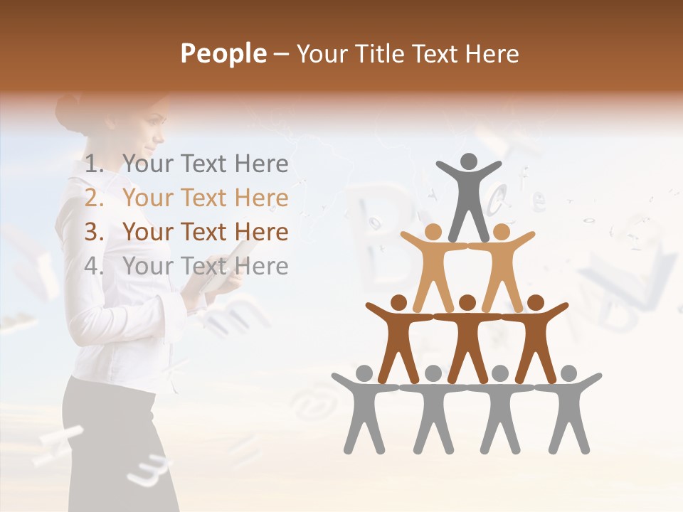 Women Pressing Businessman PowerPoint Template