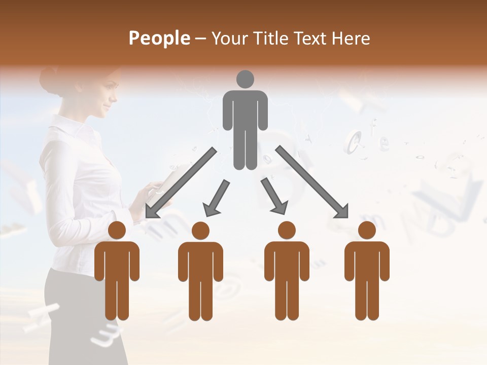 Women Pressing Businessman PowerPoint Template