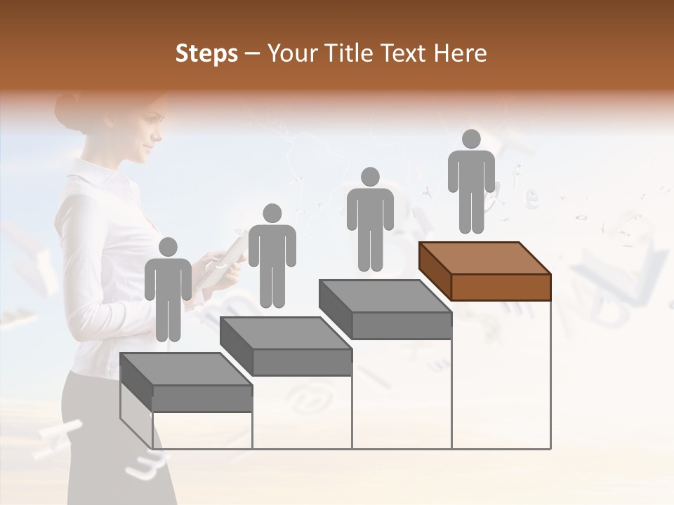 Women Pressing Businessman PowerPoint Template