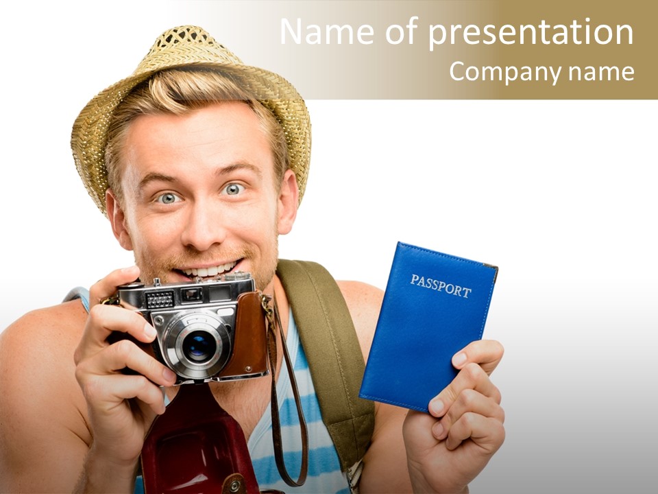 Fun Smile Tourist PowerPoint Template