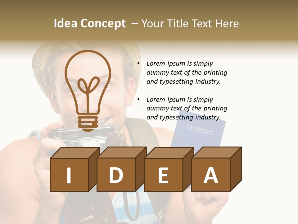 Fun Smile Tourist PowerPoint Template