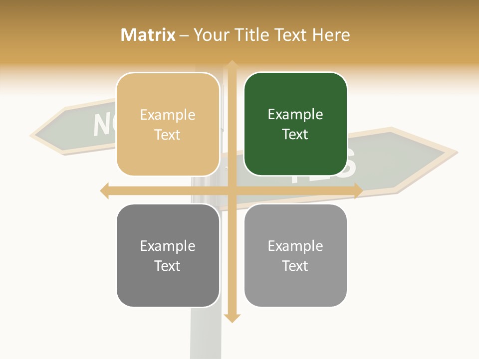 Positive Crossroads Hesitant PowerPoint Template