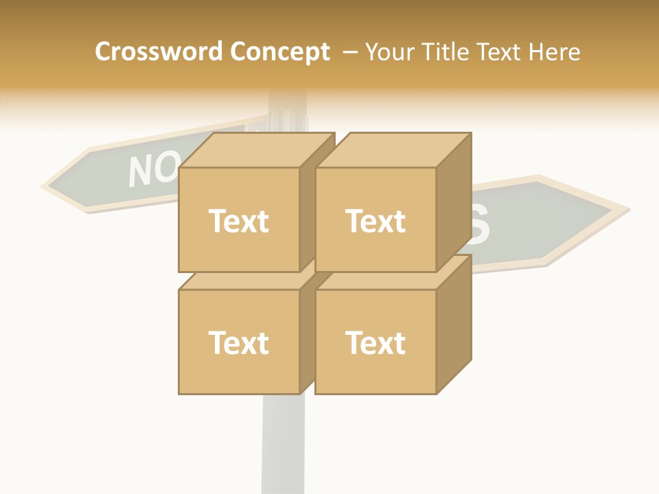 Positive Crossroads Hesitant PowerPoint Template