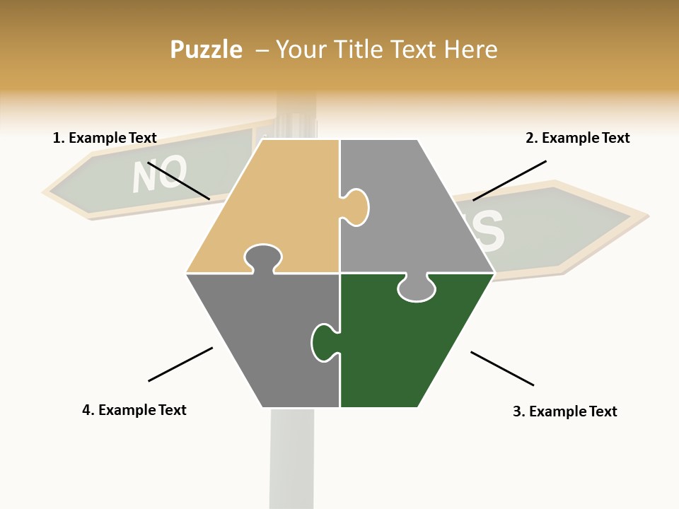 Positive Crossroads Hesitant PowerPoint Template