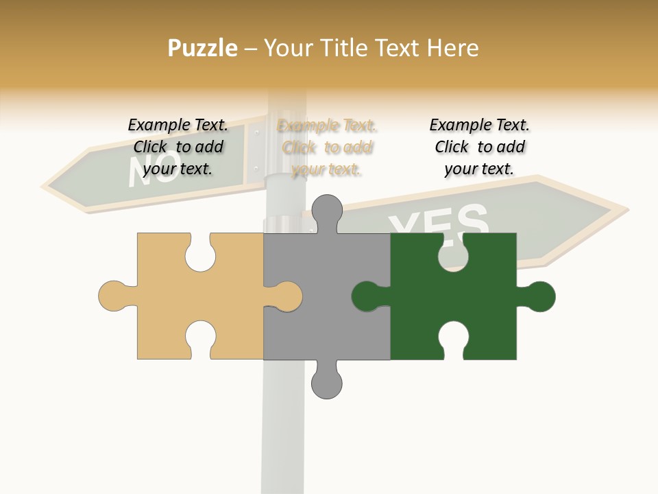 Positive Crossroads Hesitant PowerPoint Template