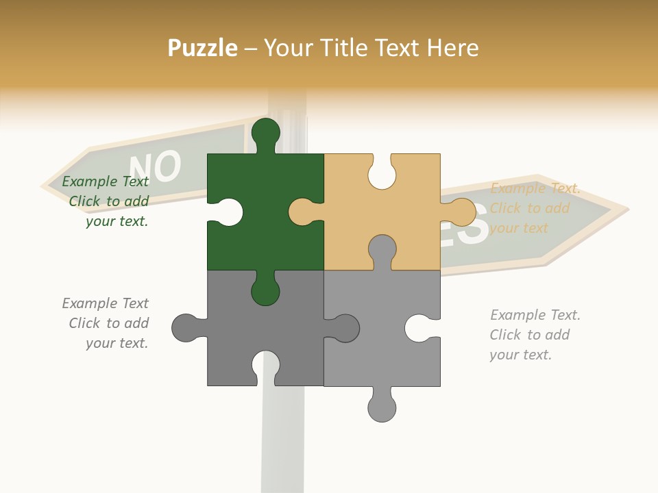 Positive Crossroads Hesitant PowerPoint Template