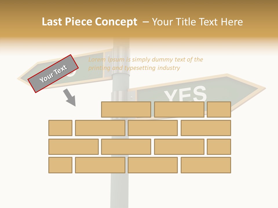 Positive Crossroads Hesitant PowerPoint Template