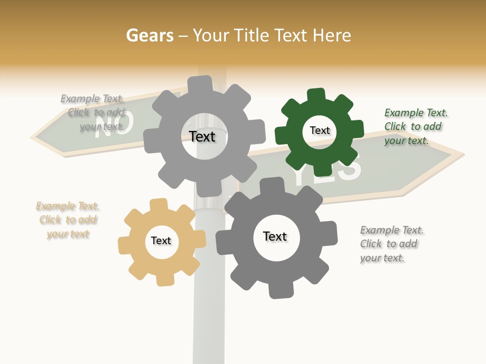 Positive Crossroads Hesitant PowerPoint Template