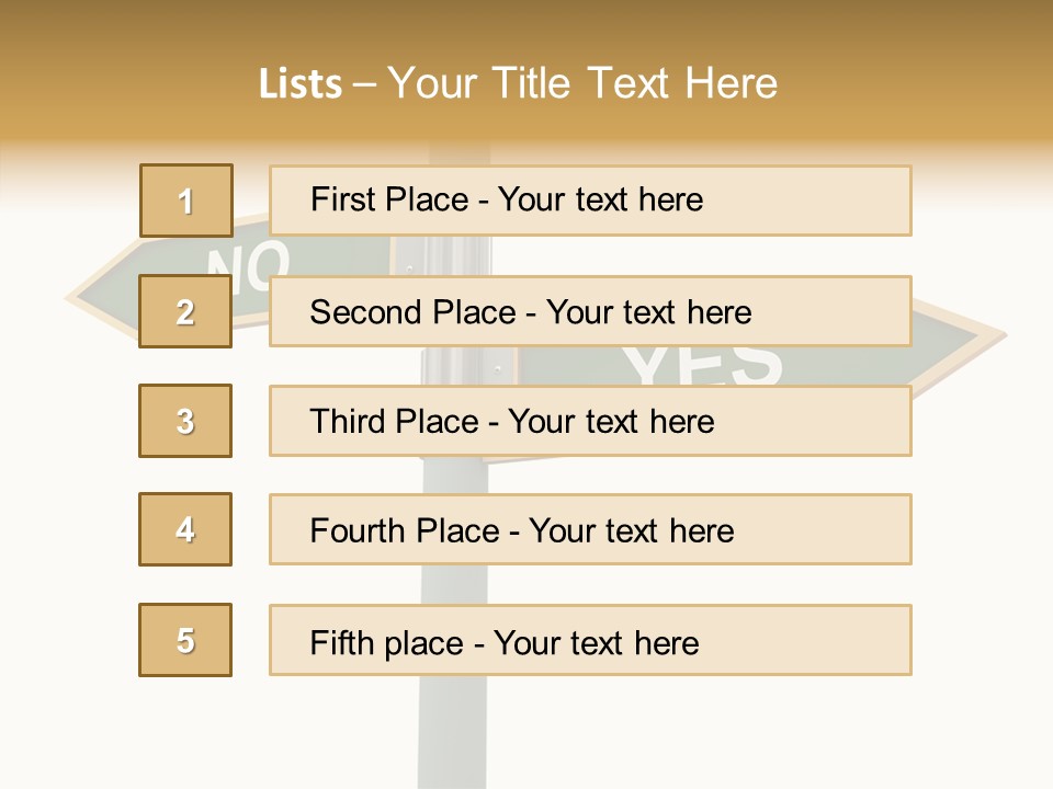 Positive Crossroads Hesitant PowerPoint Template