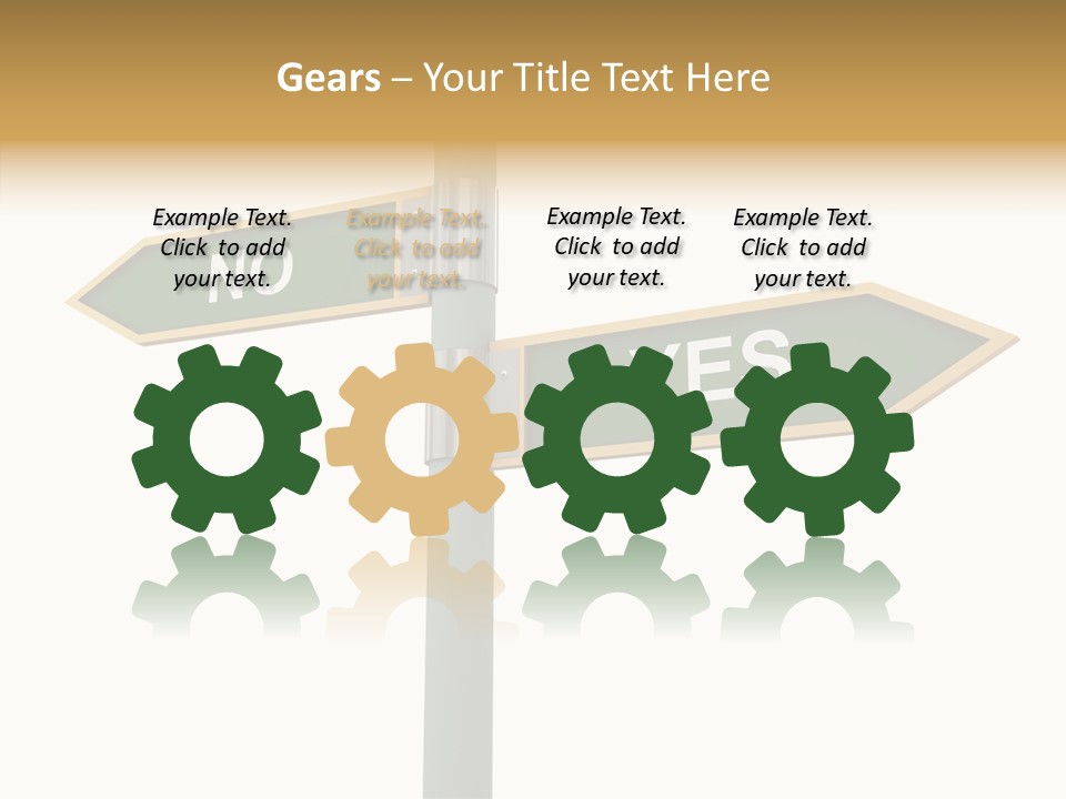 Positive Crossroads Hesitant PowerPoint Template