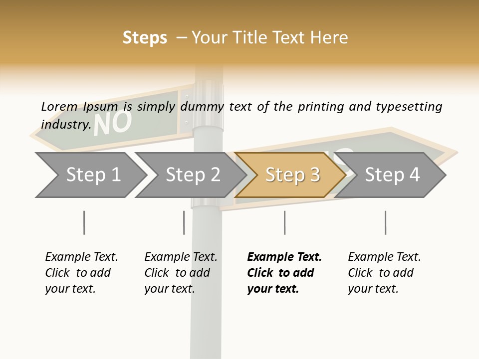 Positive Crossroads Hesitant PowerPoint Template