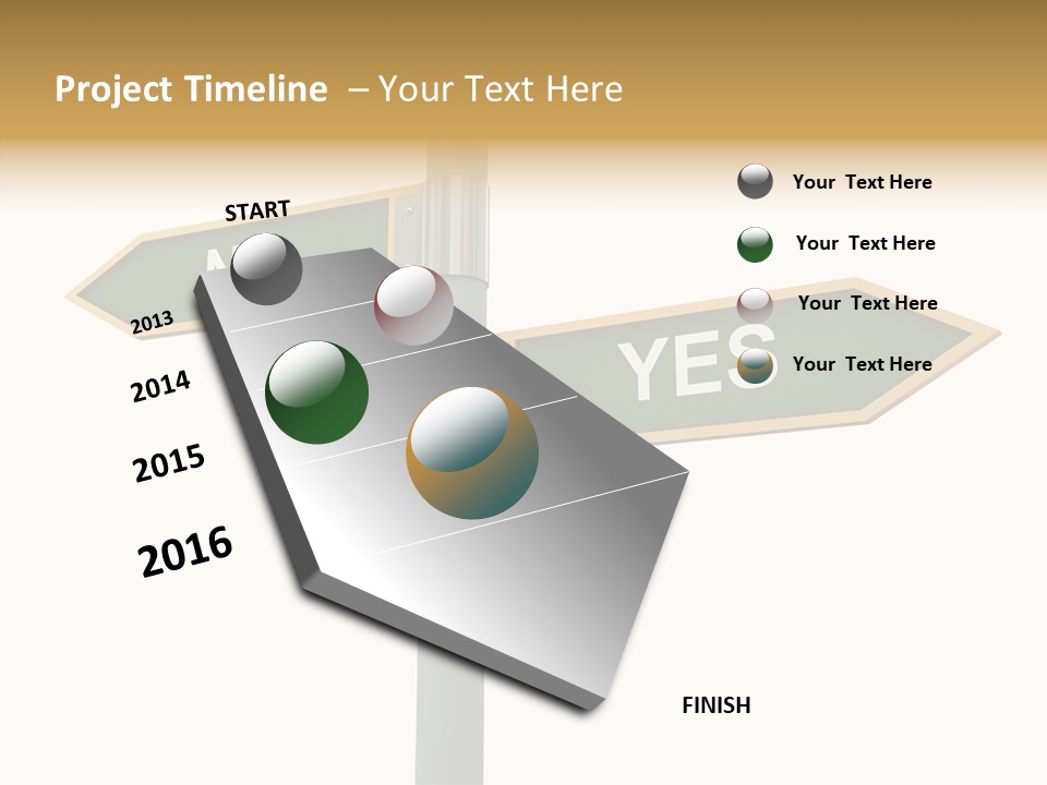 Positive Crossroads Hesitant PowerPoint Template