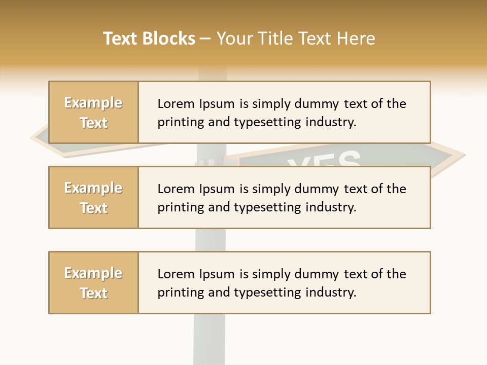 Positive Crossroads Hesitant PowerPoint Template