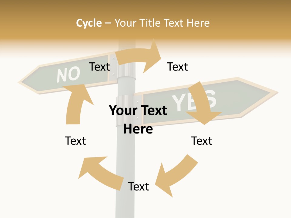 Positive Crossroads Hesitant PowerPoint Template