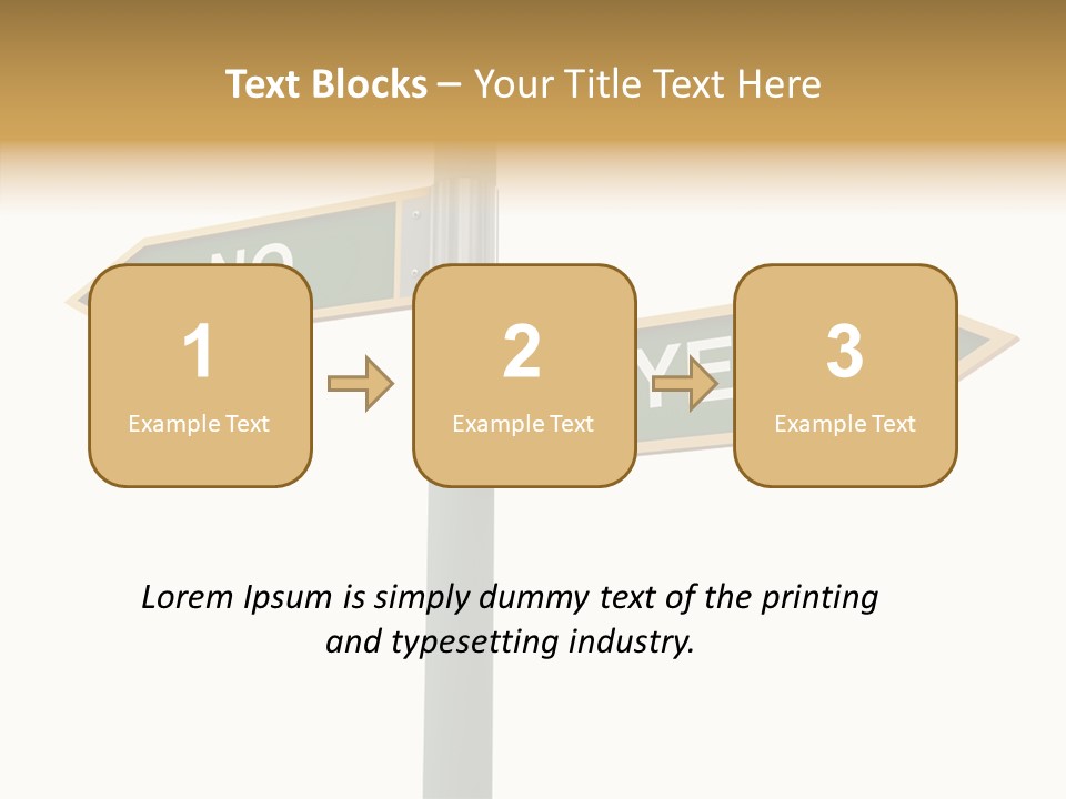 Positive Crossroads Hesitant PowerPoint Template