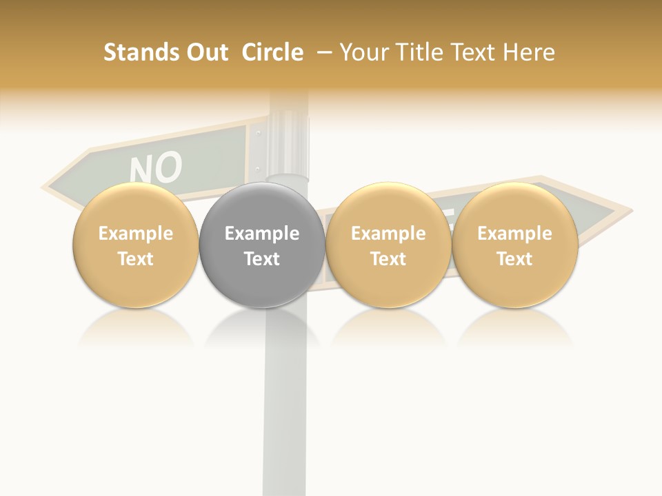 Positive Crossroads Hesitant PowerPoint Template
