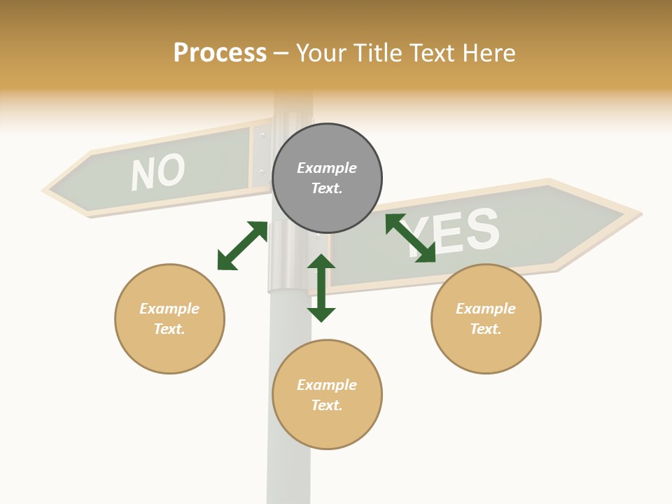 Positive Crossroads Hesitant PowerPoint Template