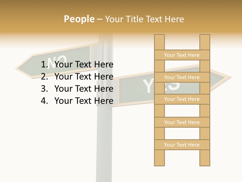 Positive Crossroads Hesitant PowerPoint Template