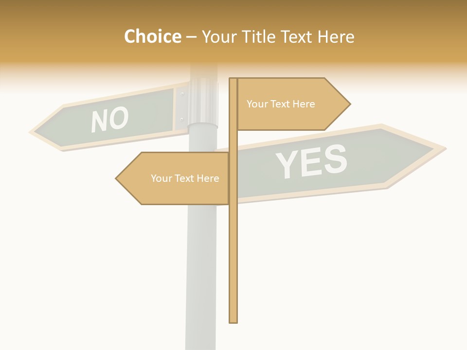 Positive Crossroads Hesitant PowerPoint Template