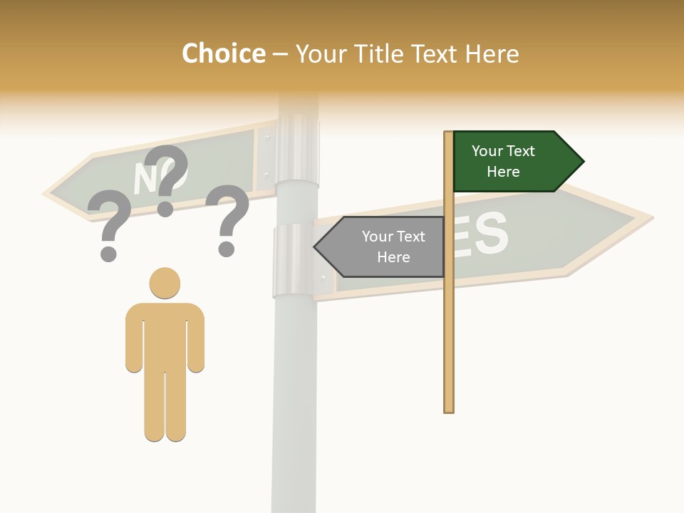 Positive Crossroads Hesitant PowerPoint Template