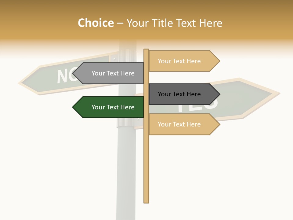 Positive Crossroads Hesitant PowerPoint Template