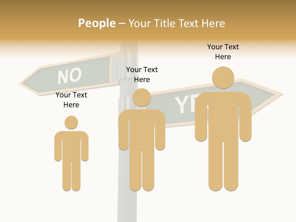 Positive Crossroads Hesitant PowerPoint Template