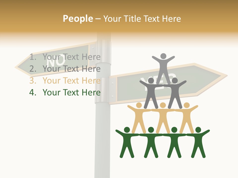 Positive Crossroads Hesitant PowerPoint Template