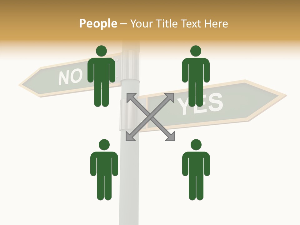Positive Crossroads Hesitant PowerPoint Template